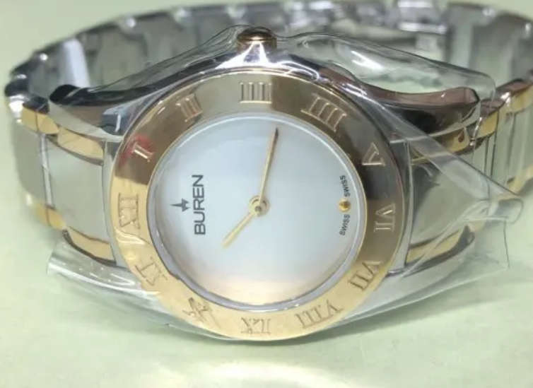 BUREN Two-Tone Roman GP Dial Ladies Watch